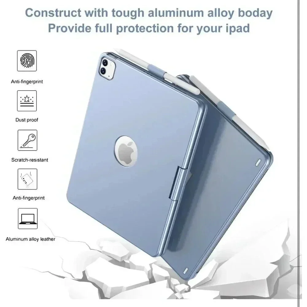 360° Keyboard Case For iPad‎ Pro 11” 4th/3rd/2nd/1st Generation 10 Color Backlit